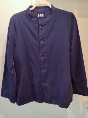 Labo Art 100% Cotton Mandarin Collar Jacket-Made In Italy(Size 2 Euro-Fits S/M)